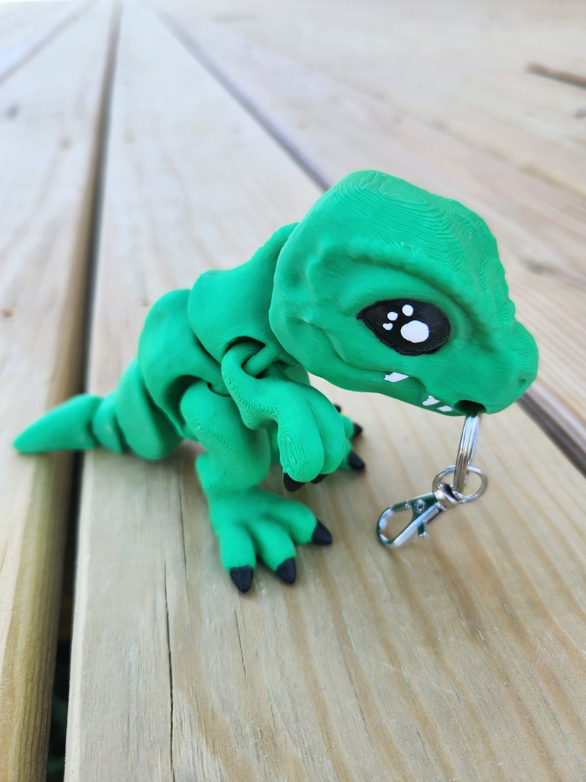 TRex Keyring Green