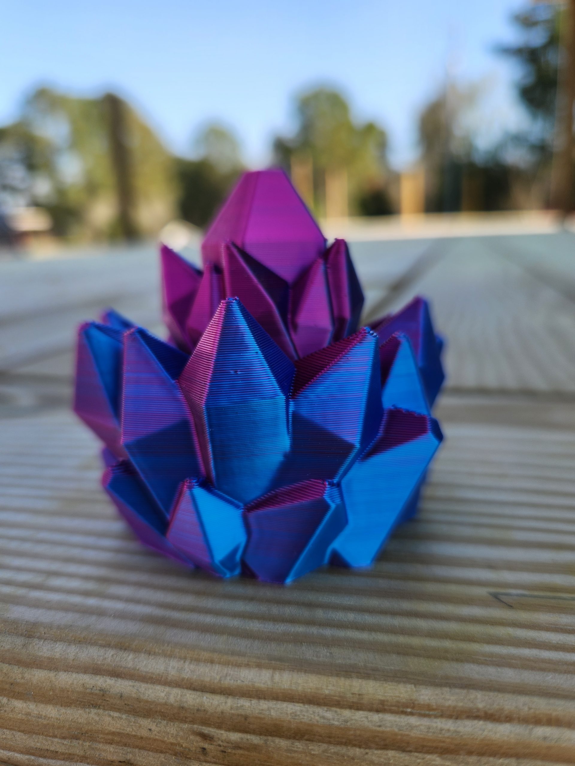 Crystal Fidget Spinner Red Blue