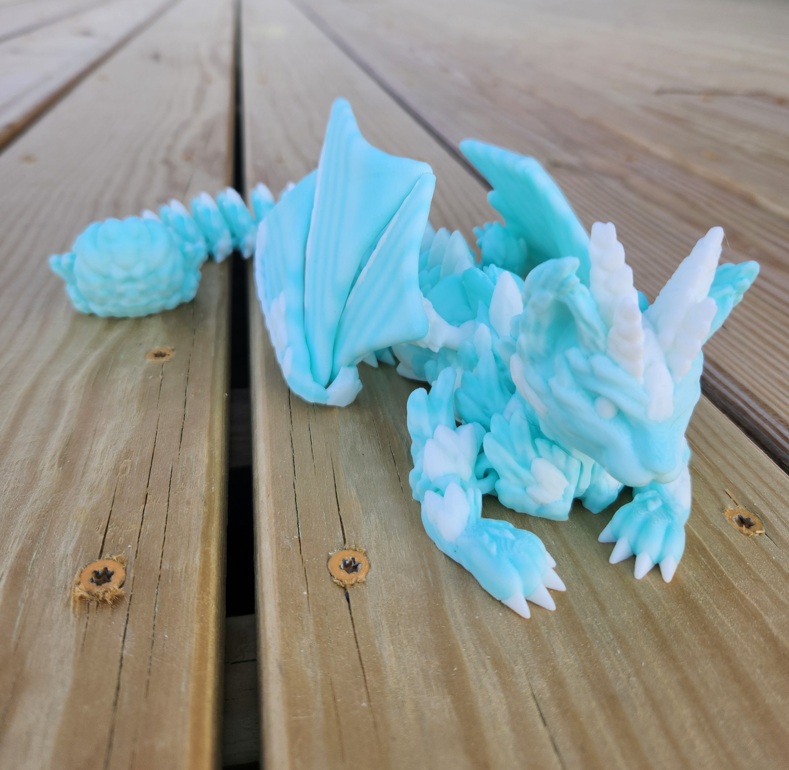 Ice Blue White Cat Dragon