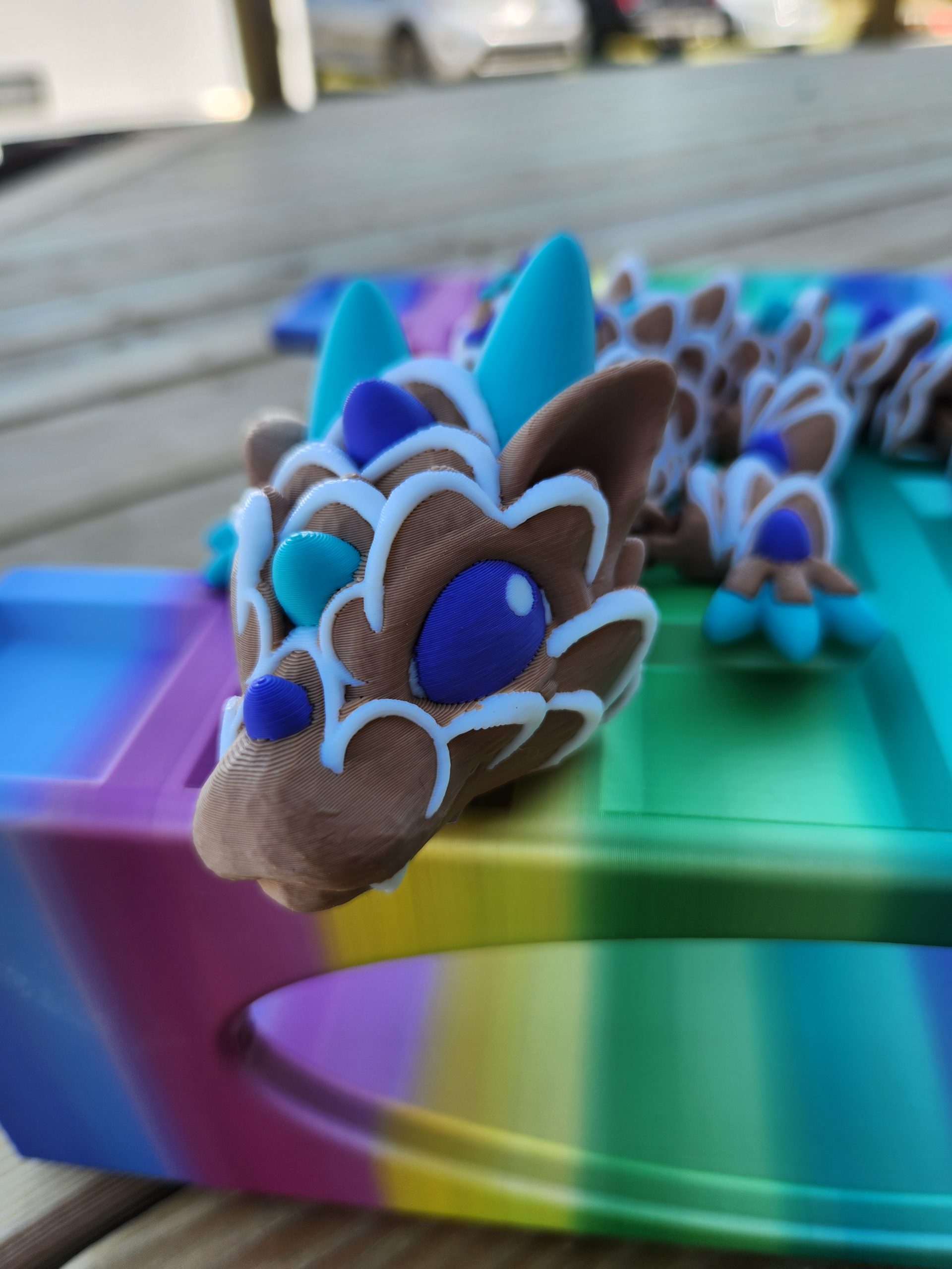 Baby Easter Cookie Purple Turquoise Up Close 2