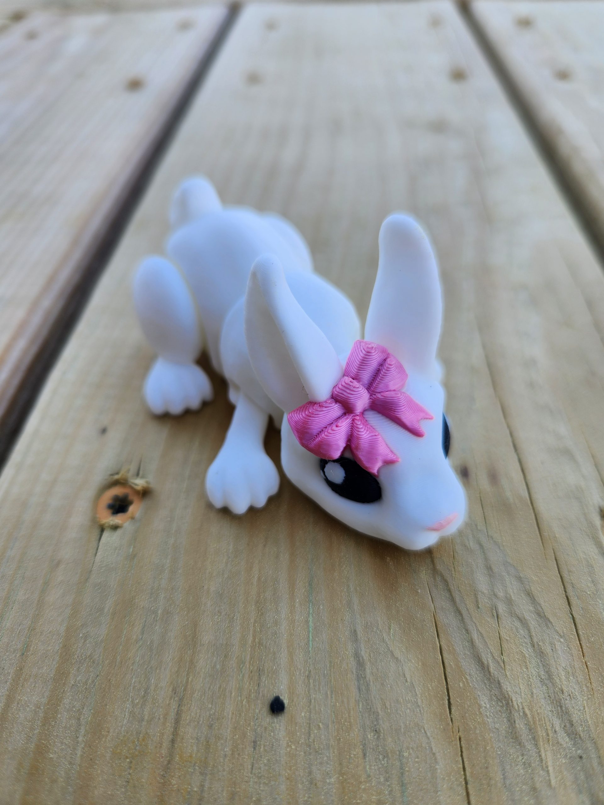 Tiny Bunny with Candy Rainbow Bow 2